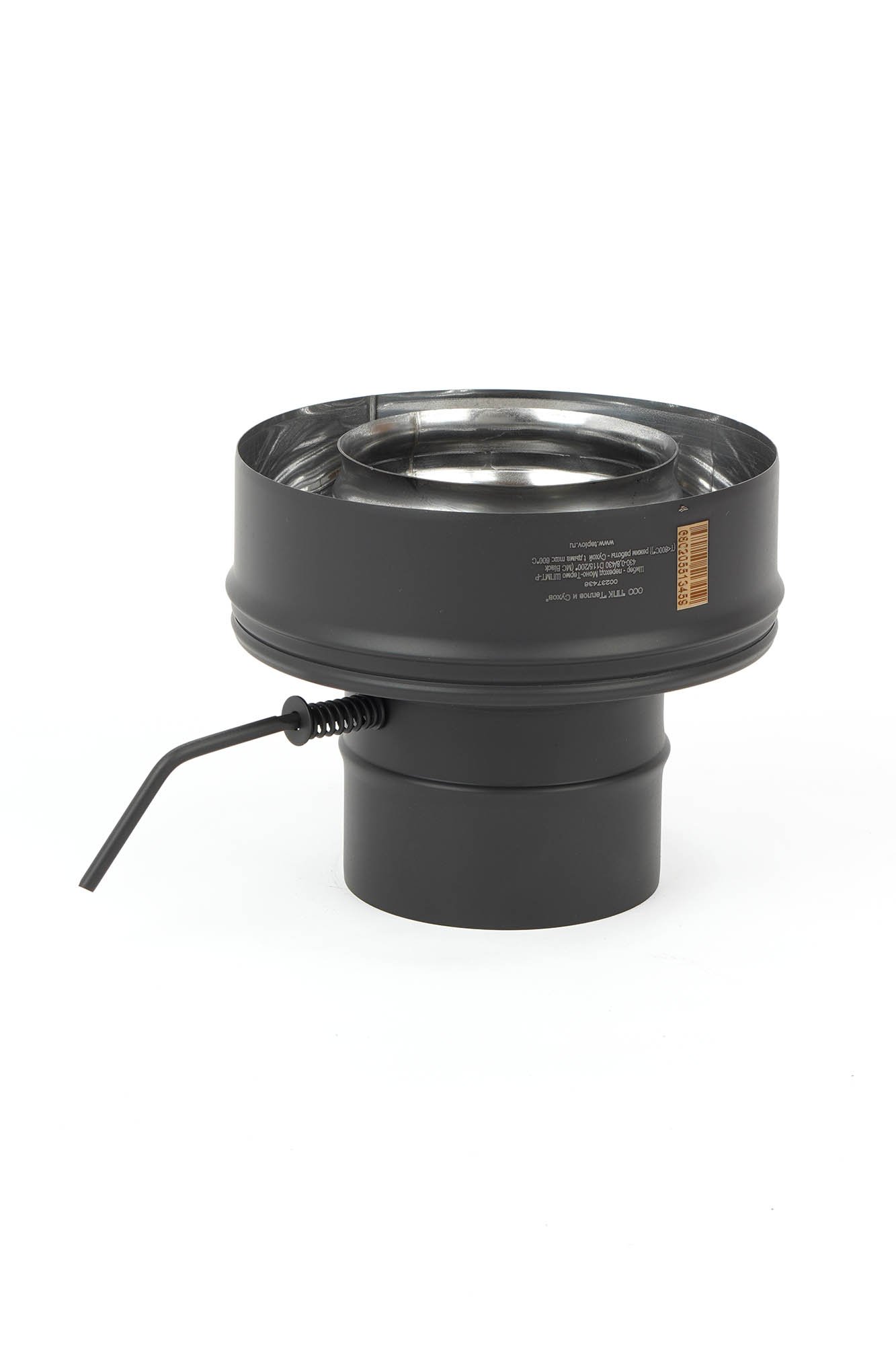 Шибер - переход Теплов и Сухов Моно-Термо ШПМТ-Р 115x200(430-0,8/430) MC Black (t краски < 600°С) D115